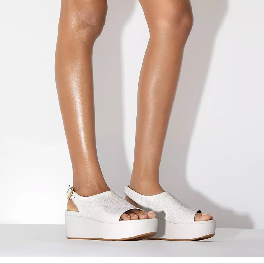 Elegant White Platform Sandals